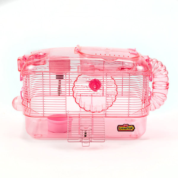 Kaytee CritterTrail One Level Pink Habitat for Hamster, Gerbil or Mice