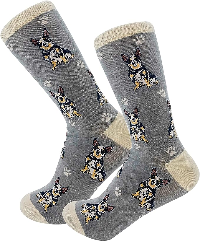E & S Imports Pet Lover Socks Australian Cattle Dog, Unisex, One Size Fits Most