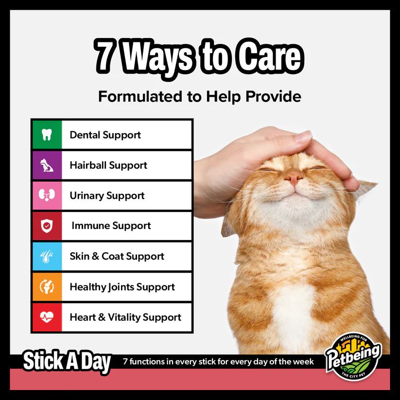 Petbeing Stick A Day Salmon Recipe Cat Supplement 7 ct