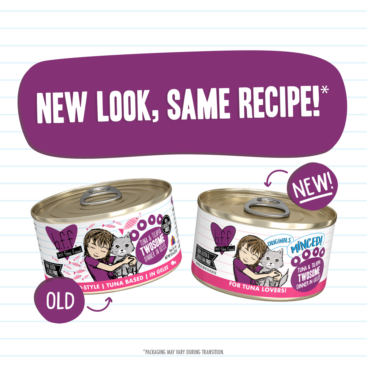 Weruva B.F.F. Tuna & Tilapia Twosome Dinner In Gelee Grain-Free Canned Cat Food