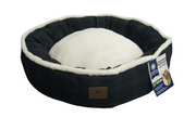 Akc Green Plaid Round Pet Bed 25 in