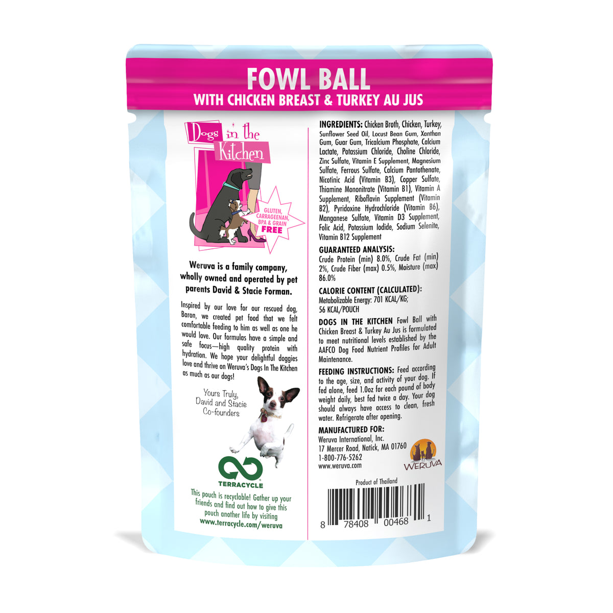Weruva Fowl Ball with Chicken & Turkey Au Jus Dog Food