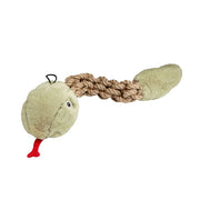 Kole Imports Eco Pet Hemp Rope Rattle Snake Plush Dog Toy