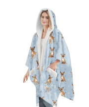 E & S Imports Tan Chihuahua Snuggs Wraps Blanket Hoodie
