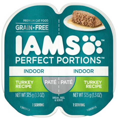 Iams Perfect Portions Indoor Tuna Recipe Pate Grain-Free Wet Cat Food