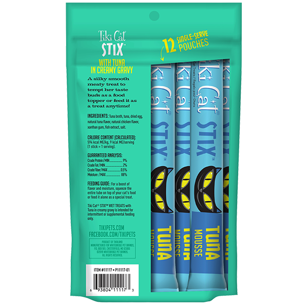 Tiki Cat Stix Tuna in Creamy Gravy Lickable Wet Cat Treats 3 oz