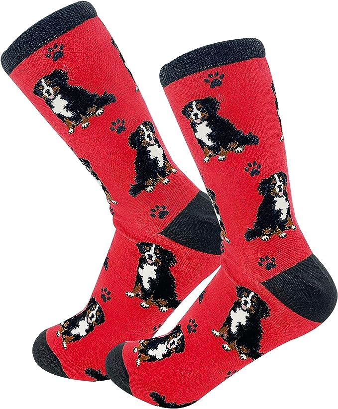 E & S Imports Pet Lover Socks Bernese Mountain Dog, Unisex, One Size Fits Most