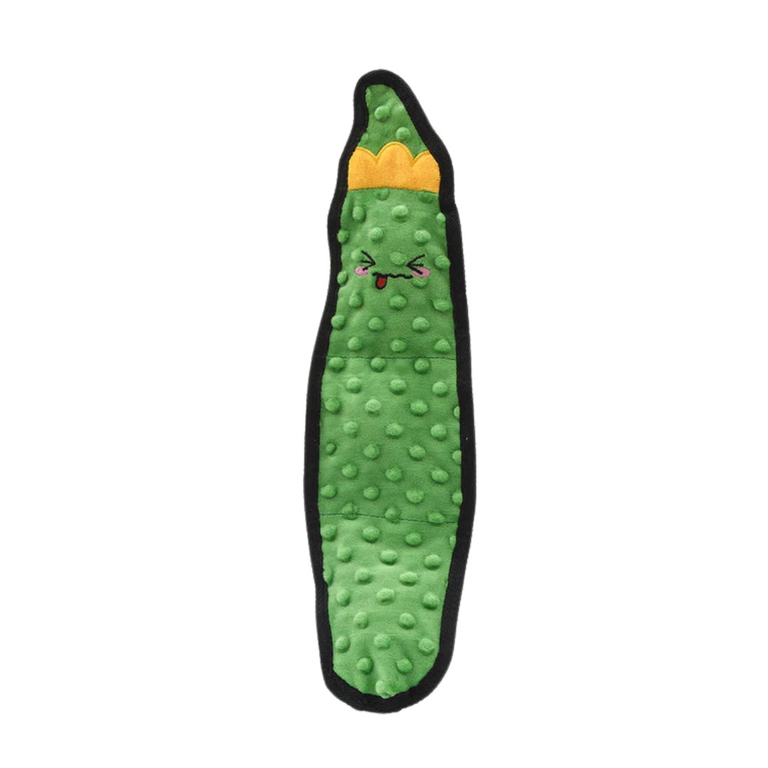 Hugsmart Squeakin Vegetables Pickle Dog Toy