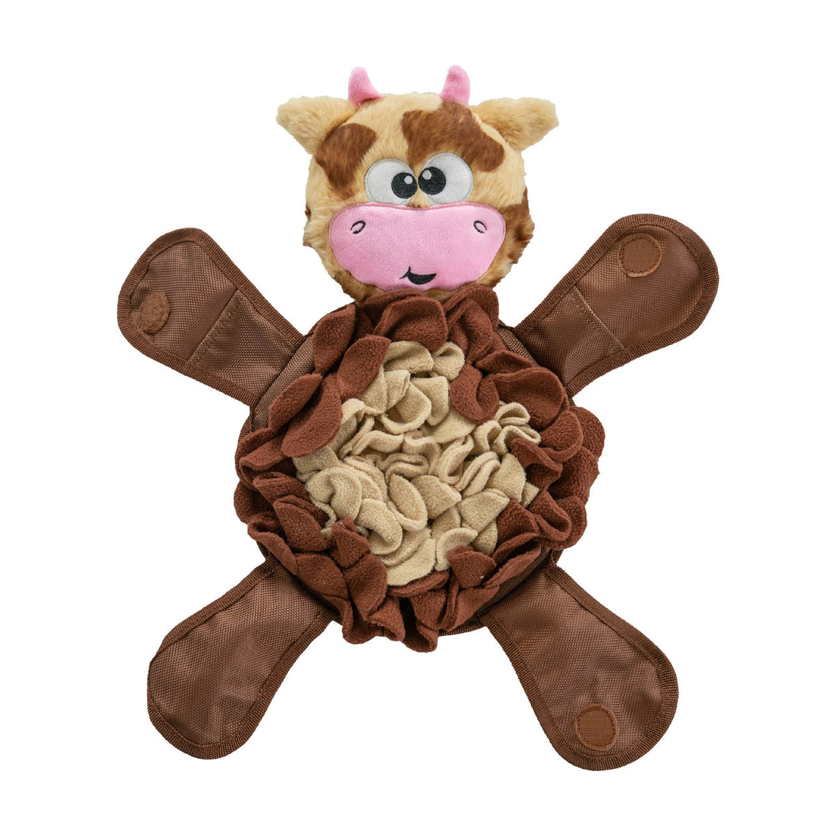 Outward Hound Snuffle Palz Cow Think N' Thrive Snuffle Dog Toy