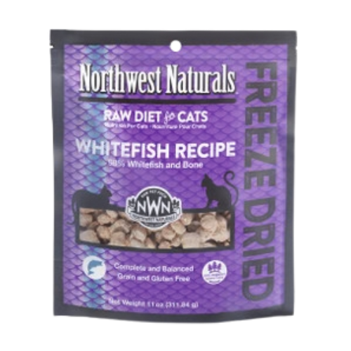 Northwest Naturals Freeze-Dried Whitefish Recipe Raw Diet For Cats 11 oz