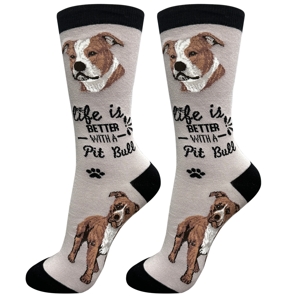 E & S Imports Life is Better With a Pit Bull Socks