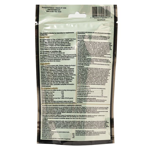 Marshall Uncle Jim's Original Duk Soup Mix for Ferrets 4.5 oz
