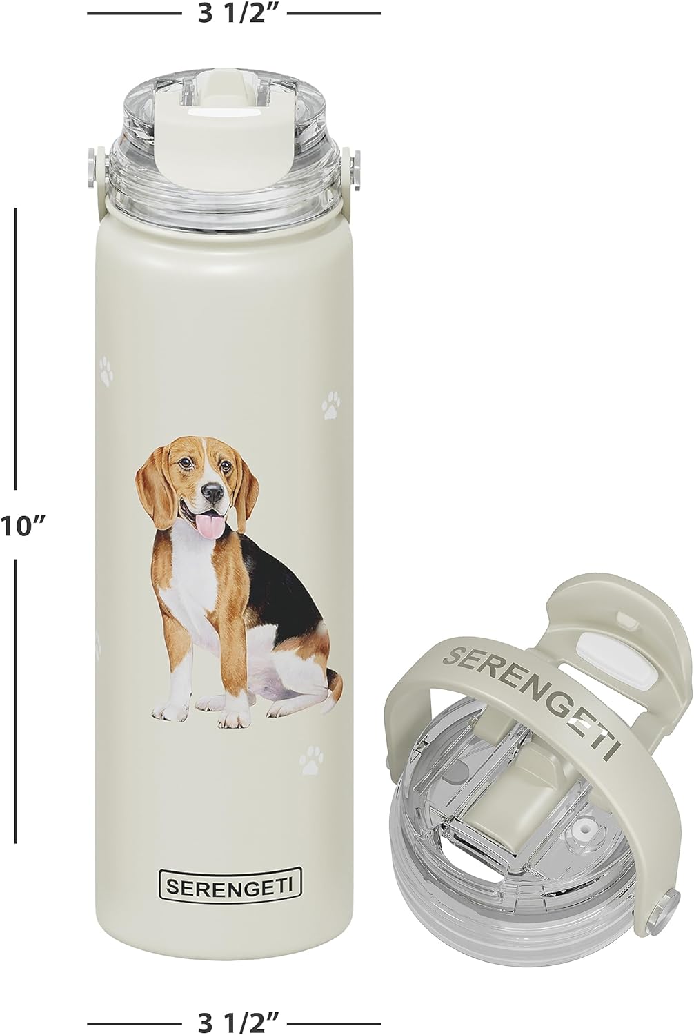 E & S Imports Serengeti Beagle Stainless Steel Water Bottle 24 oz