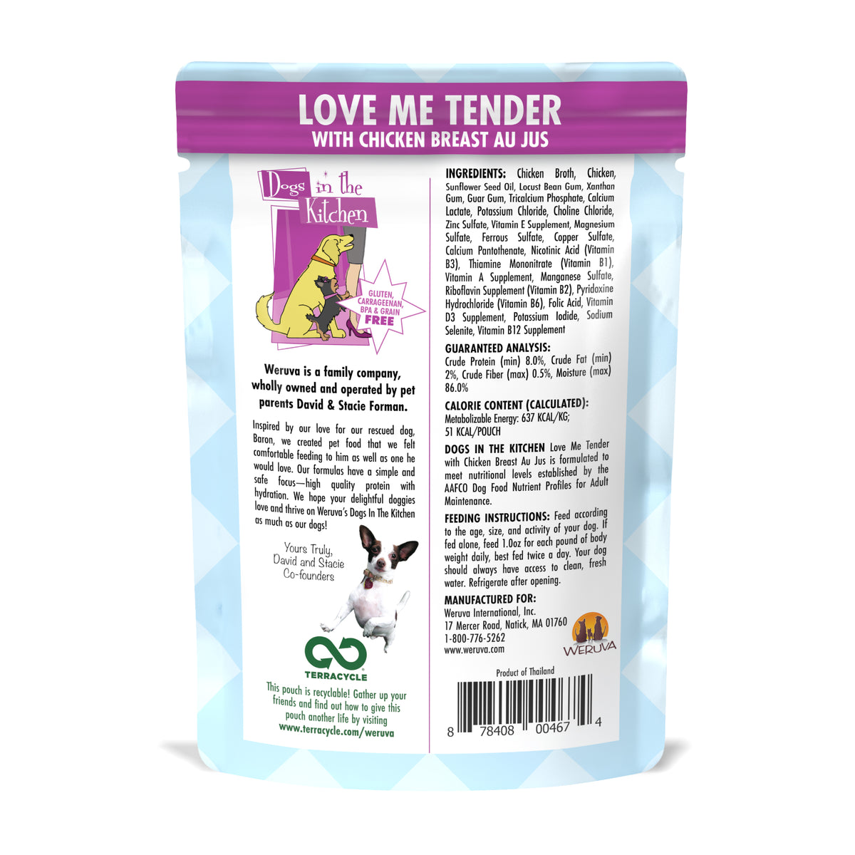 Weruva Love Me Tender with Chicken Breast Au Jus Dog Food
