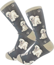 E & S Imports Pet Lover Socks Bichon Dog, Unisex, One Size Fits Most