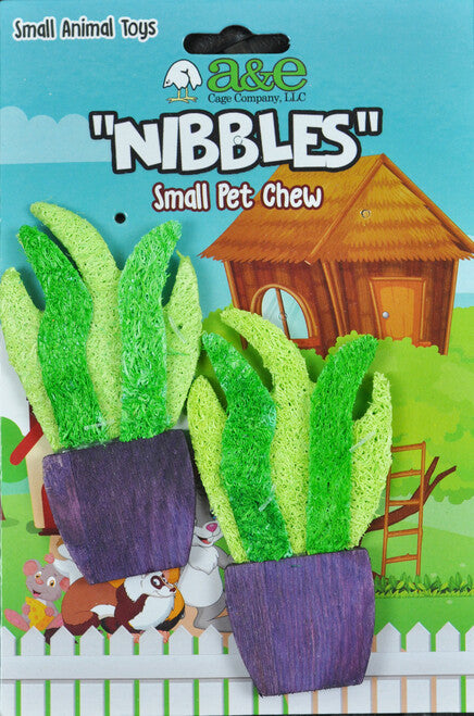 A&E Nibbles Loofa Potted Plant Small Animal Chew
