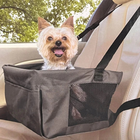 Kole Imports Pet Car Booster Seat, for Small Dogs up to 10 lbs