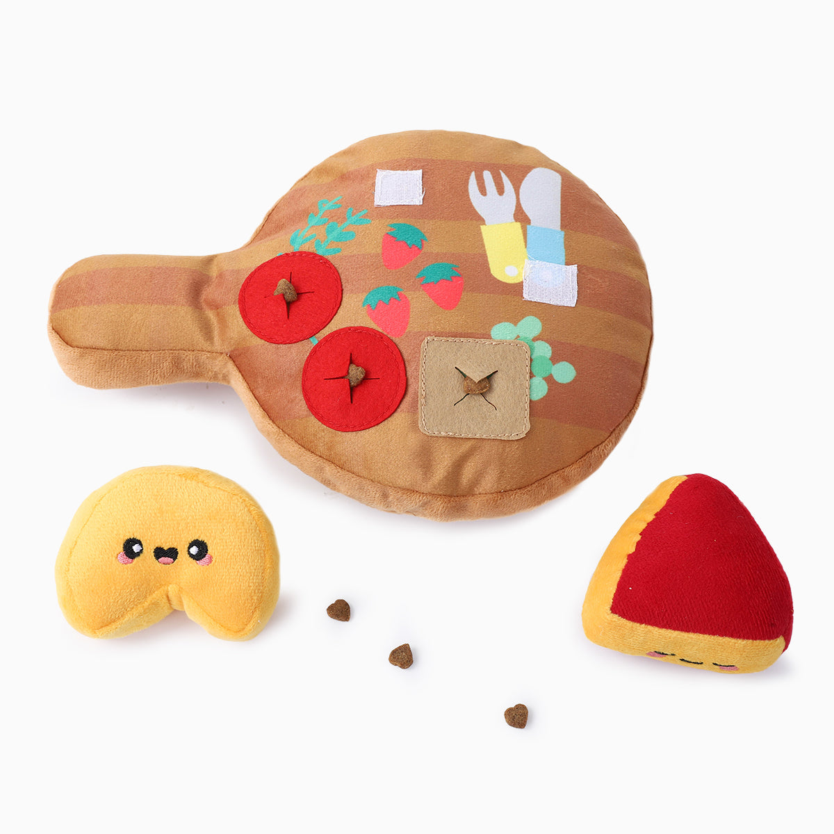 Hugsmart Picnic Time- Cheese Board Dog Toy 11 in