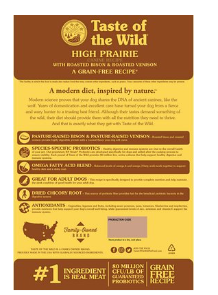Taste Of The Wild High Prairie Grain-Free Dry Dog Food