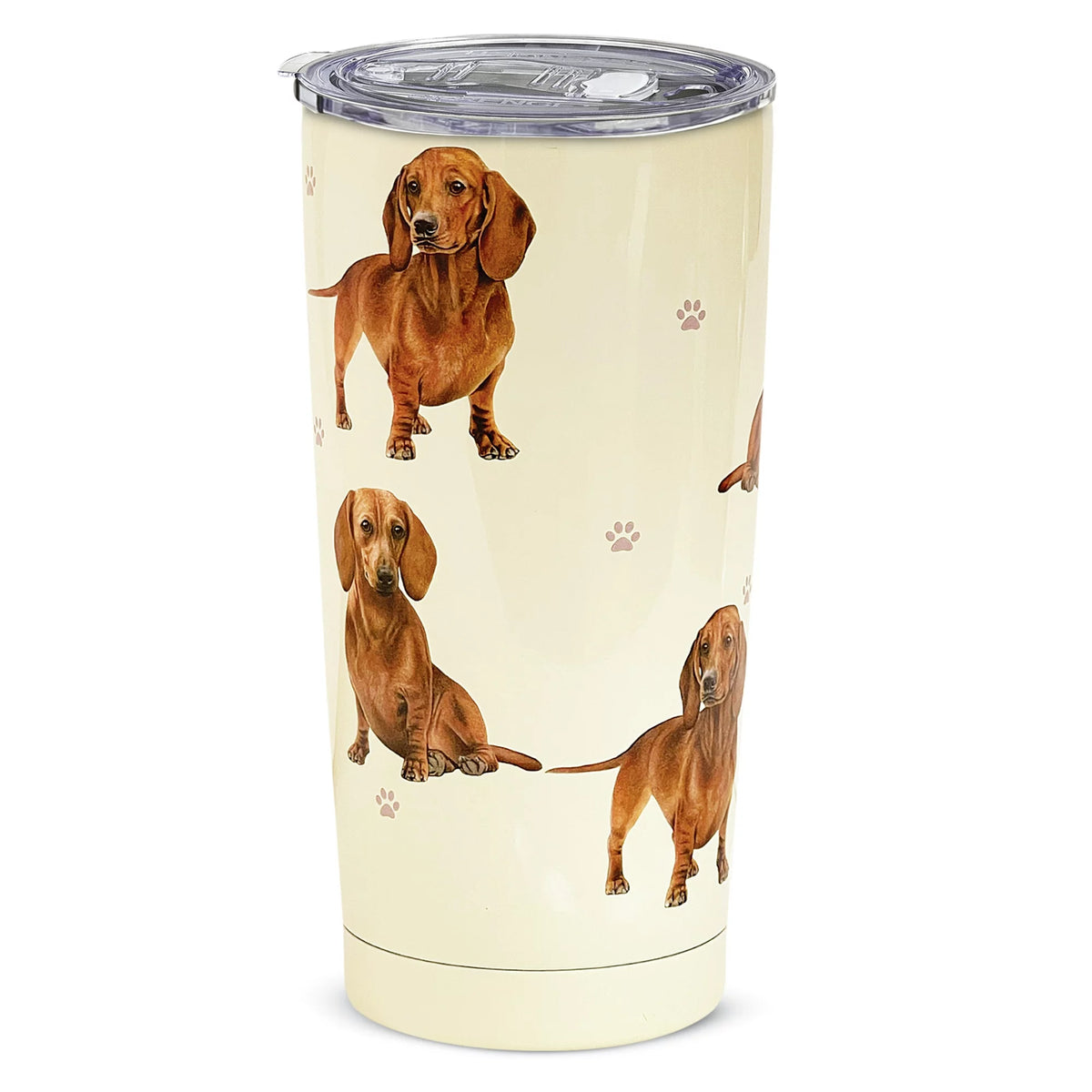 E & S Imports Serengeti Red Dachshund Stainless Steel, Vacuum Insulated Tumbler with Spill Proof Lid 20 oz