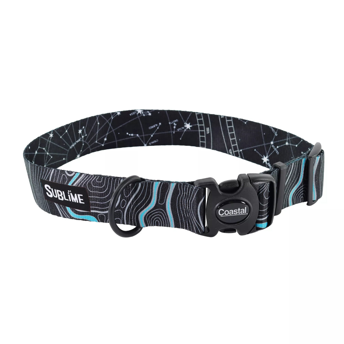Coastal Pet Products Sublime Adjustable Dog Collar- Topography Sky