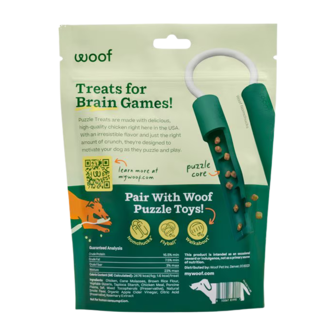 Woof Chicken Recipe Puzzle Dog Treats 5 oz