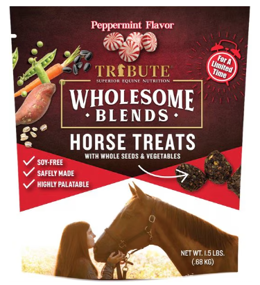 Kalmbach Feeds Wholesome Blends Peppermint Flavor Horse Treats 1.5 lb