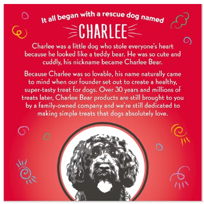 Charlee Bear Grain Free Crunch Beef & Cheese Flavor Dog Treats 8 oz