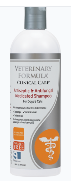 Synergy Veterinary Formula Clinical Care Antiseptic & Antifungal Shampoo 16 oz