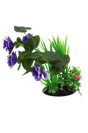 Incredipet Plastic Rose Aquarium Plant, Purple 12 in