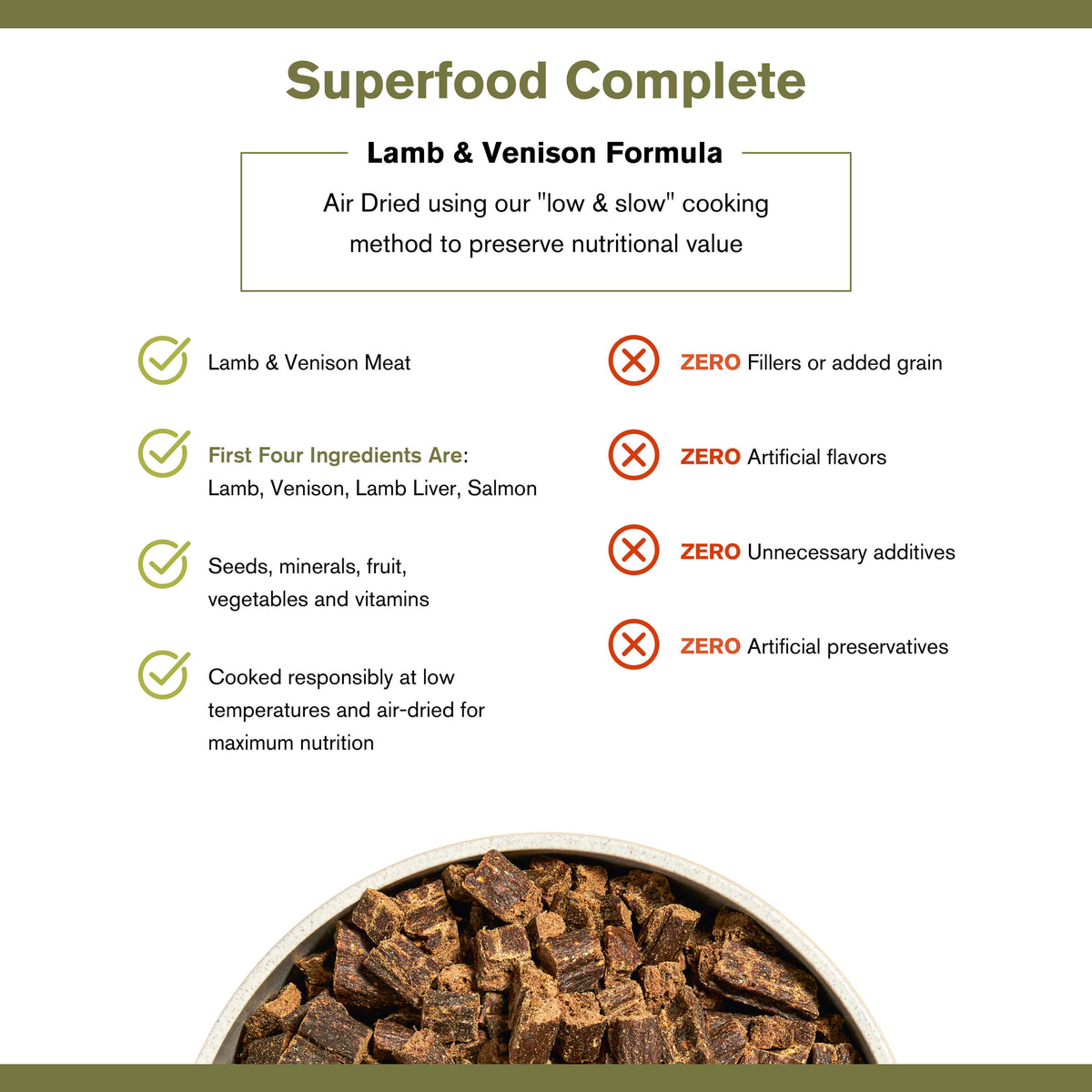 Badlands Ranch Superfood Complete Lamb & Venison Formula Adult Air-Dried Dog Food