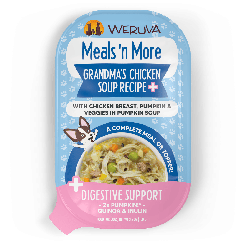 Weruva Meals 'N More Grandma's Chicken Soup + Digestive Support with Chicken Breast, Pumpkin & Veggies in Pumpkin Soup Wet Dog Food