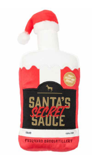 Fuzzyard Holiday Santa's Secret Sauce Plush Dog Toy