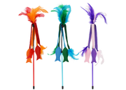 Incredipet Felt Fish Cat Wand Toy, Assorted 17 in
