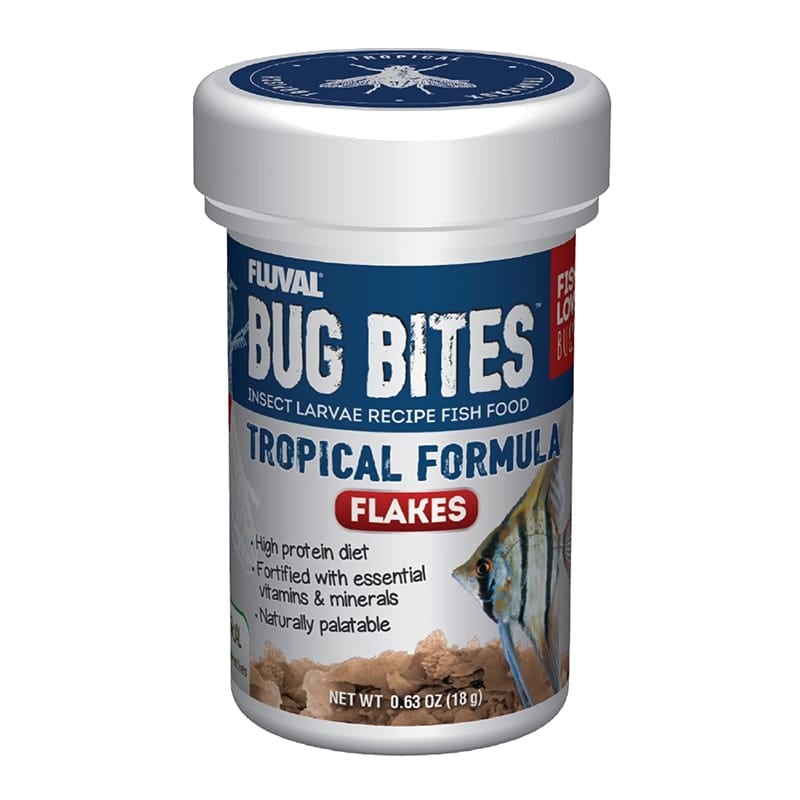 Fluval Bug Bites Tropical Flakes Fish Food