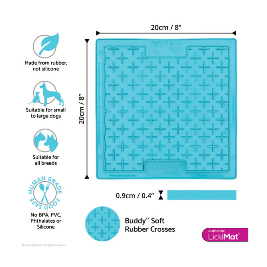 Lickimat Turquoise Buddy Mat Dog Slow Feeder