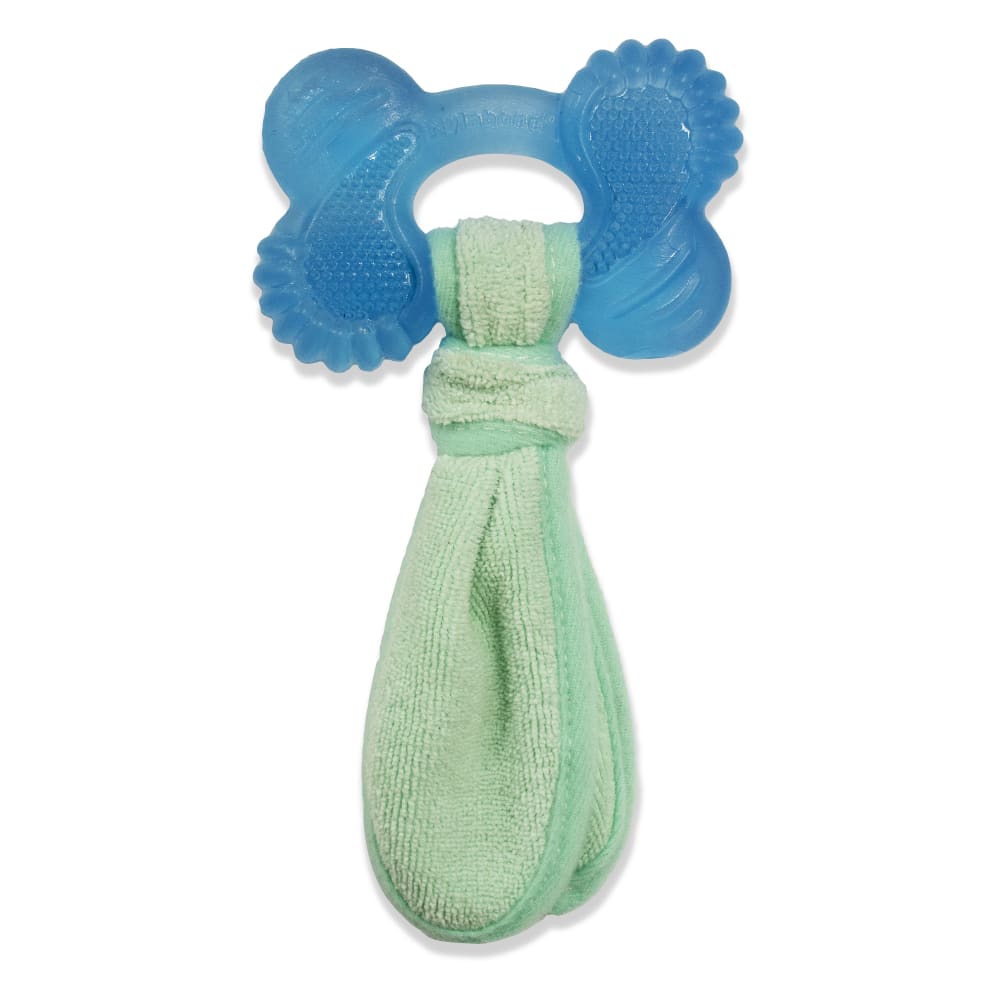 Nylabone Puppy Chew 2-in-1 Teething Freezer Bone Cloth Chew Dog Toy up to 25 lbs