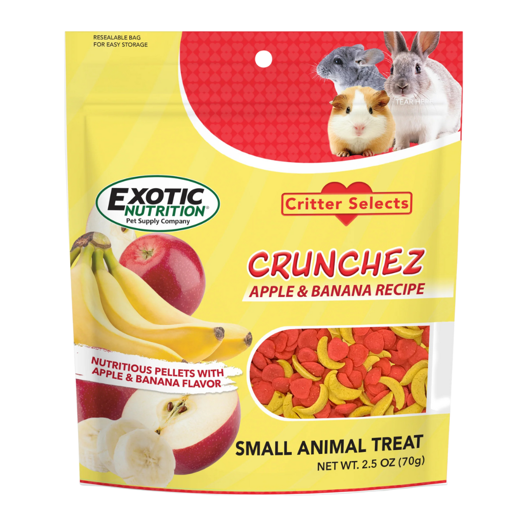 Exotic Nutrition Pet Supplies Crunchez Apple & Banana Recipe 2.5 oz