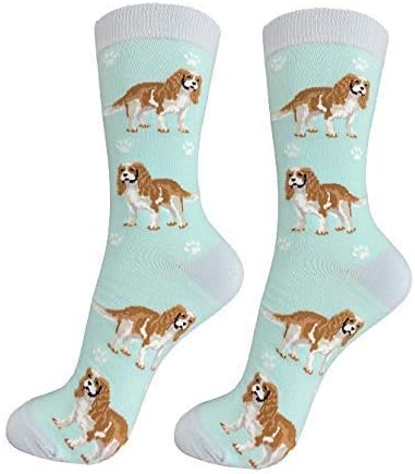 E & S Imports Pet Lover Socks Cavalier King Charles Spaniel Dog, Unisex, One Size Fits Most