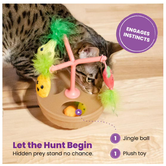Catstages Hunt N' Wobble Fruit Bowl Wobbling Cat Toy