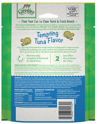 Greenies Feline Dental Treats Tempting Tuna Flavor For Cats