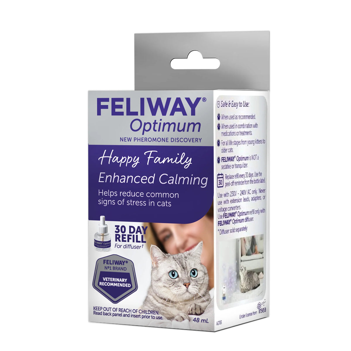 Thunderworks Feliway Optiumum Enhanced Calming Diffuser 30 Day Refill for Cats
