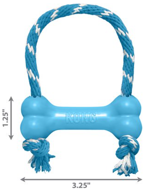 Kong Goodie Bone With Rope Puppy Toy