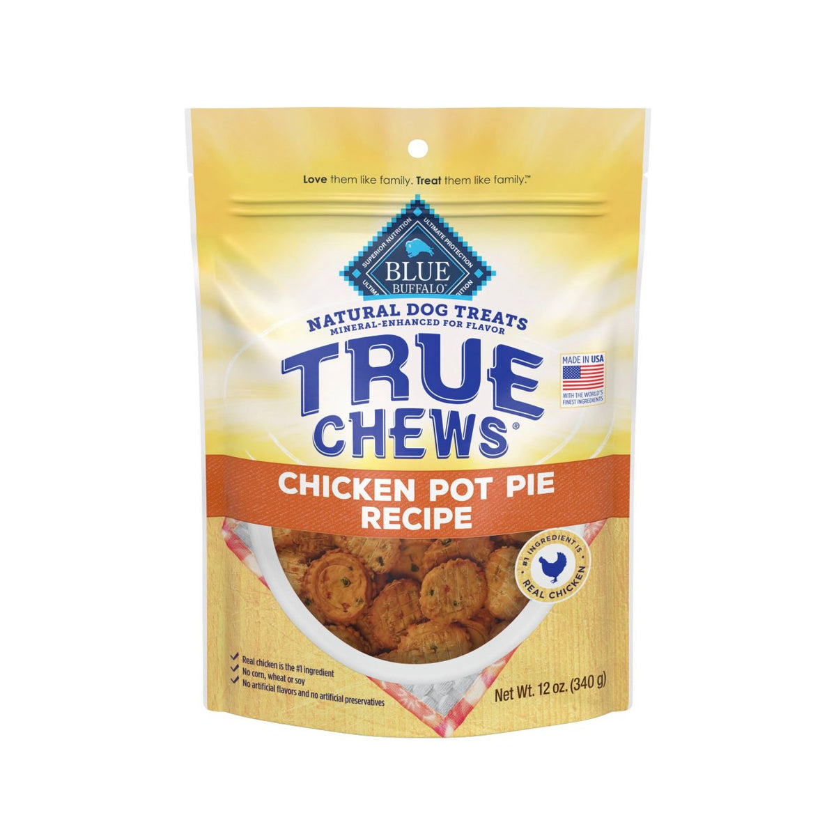 True Chews Chicken Pot Pie Recipe Dog Treats 12 oz