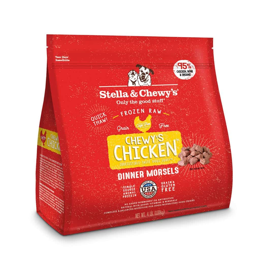 Stella & Chewy's Raw Chewy's Chicken Dinner Morsels Grain-Free Frozen Dog Food 4 lb