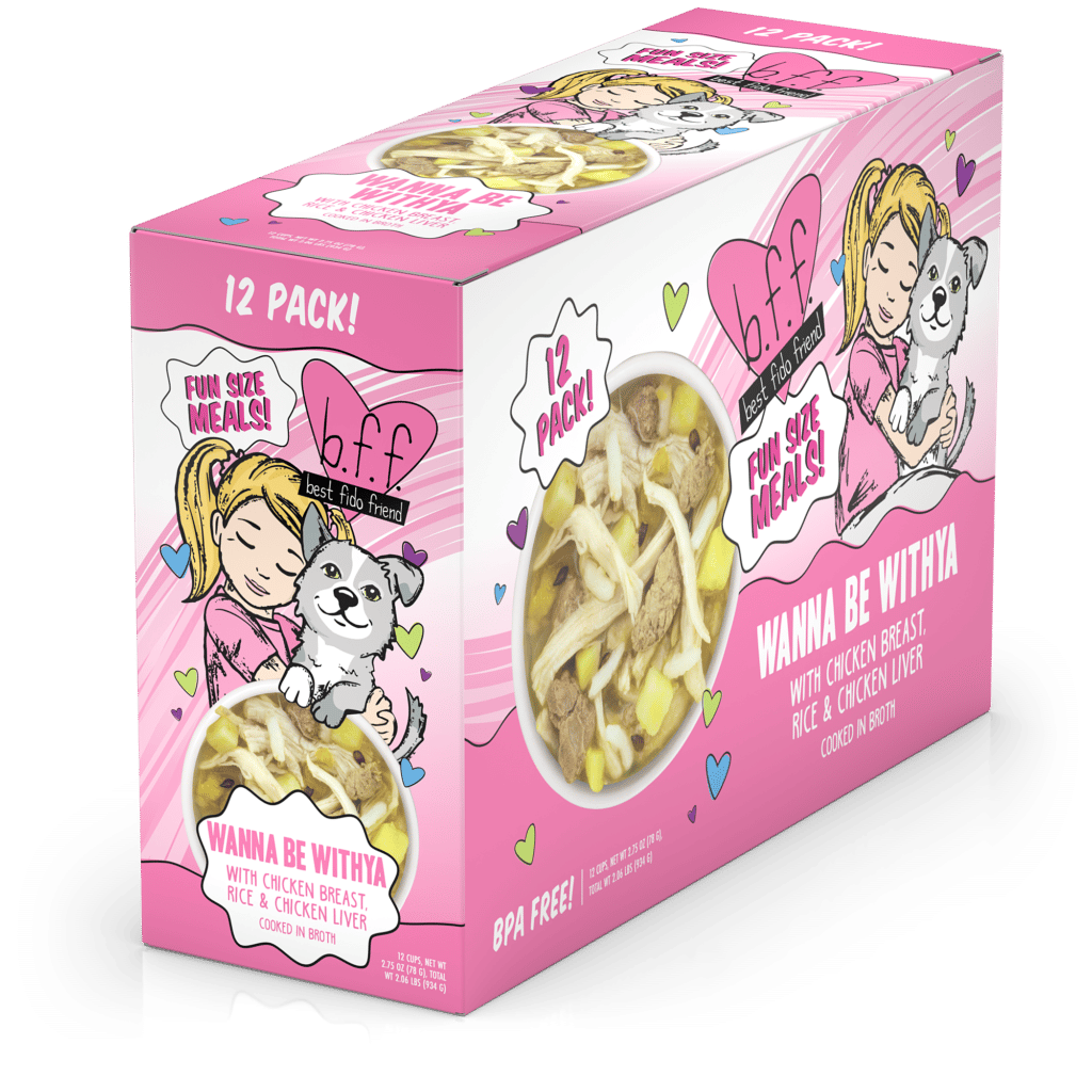 Weruva B.F.F. Fun Size Meals Wanna Be Withya with Chicken Breast, Rice & Chicken Liver Cooked in Broth Wet Dog Food