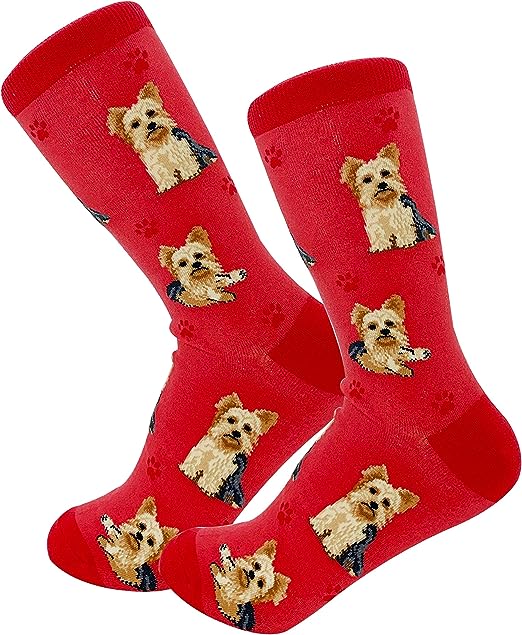 E & S Imports Pet Lover Socks Yorkie Dog, Unisex, One Size Fits Most