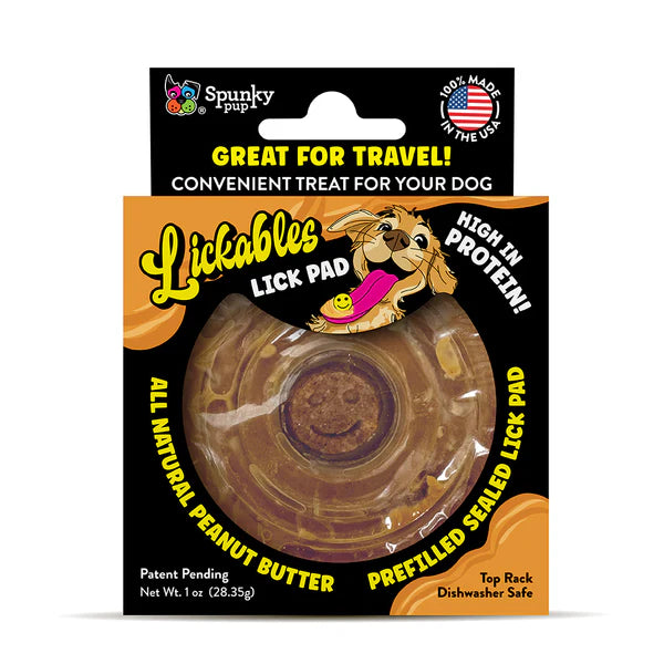 Spunky Pup Lickables Prefilled Peanut Butter Dog Lick Pad
