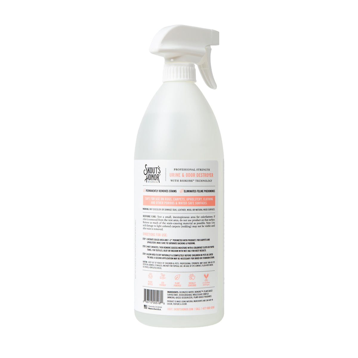 Skout's Honor Professional Strength Cat Urine & Odor Destroyer Spray 35 oz