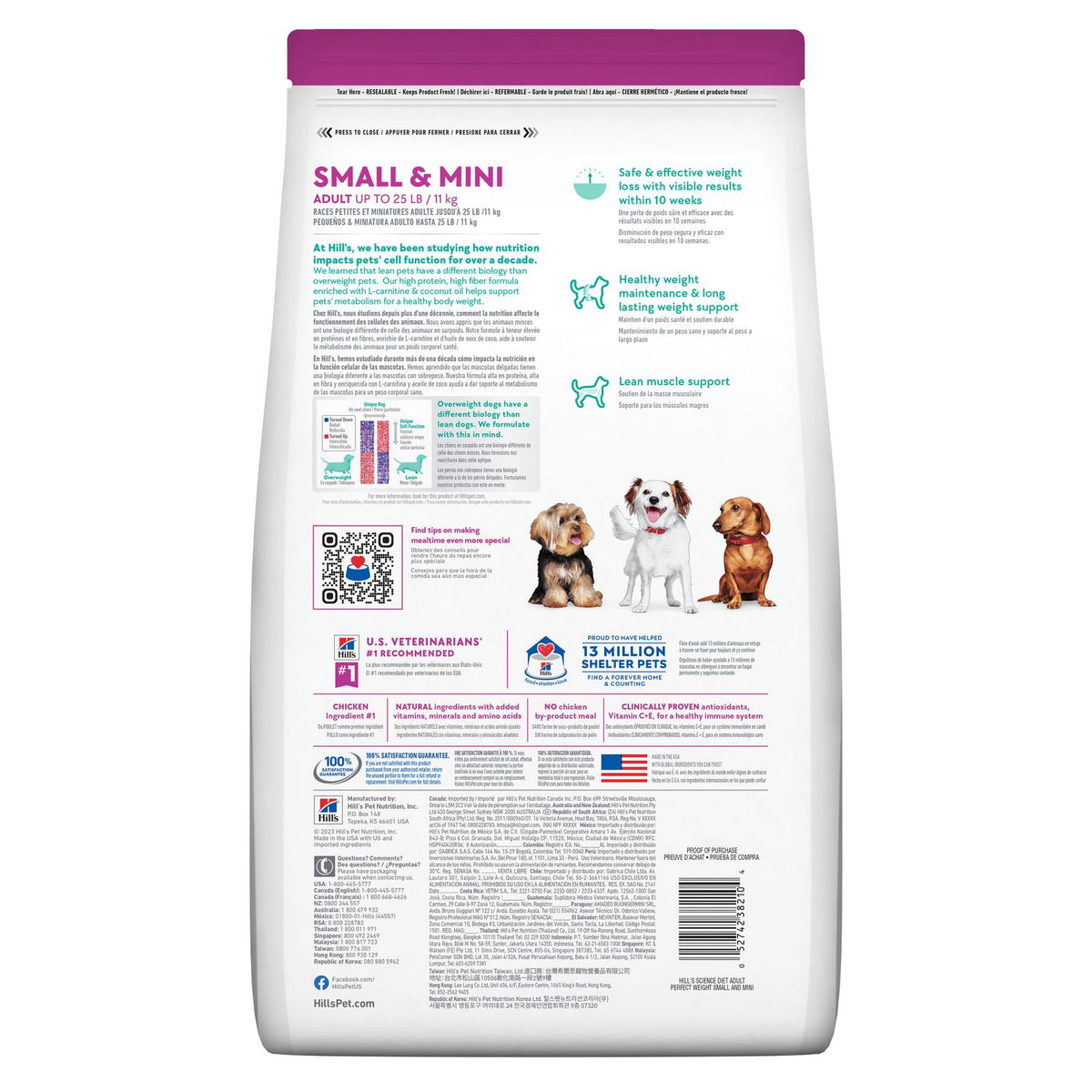 Hill's Science Diet Small & Mini Adult Perfect Weight Dry Dog Food 4 lb